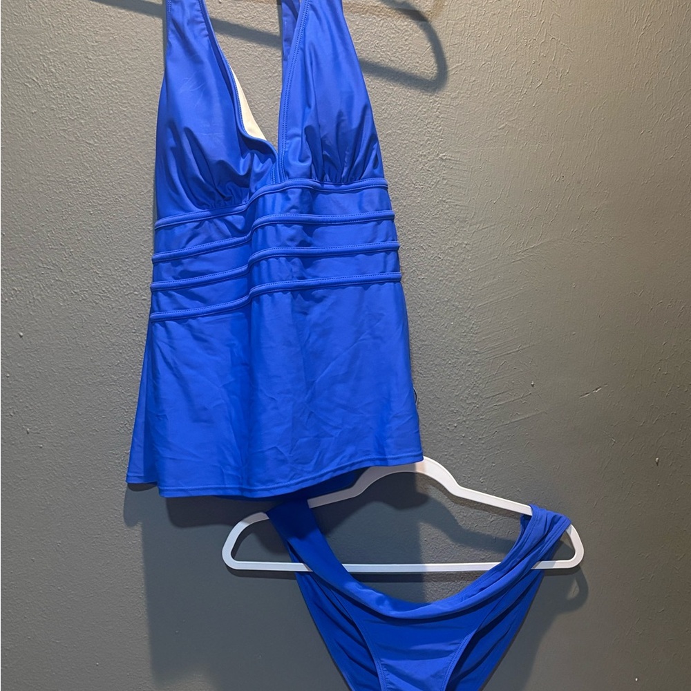 NEW Vibrant Blue Halter Tankini Set